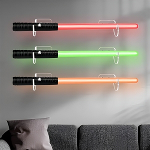 <strong>Wall</strong> <strong>Mounted</strong> Clear Acrylic Lightsaber Stand Lucite <strong>Wall</strong> Bracket Holder Acrylic Lightsaber <strong>Swords</strong> Light Saber Display Rack - Product Image 2