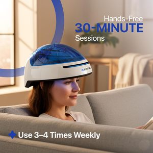 <span class=keywords><strong>Casque</strong></span> laser Kernel 8000B 204 LLLT pour stimuler les follicules pileux, améliorer la circulation du cuir chevelu chez les hommes et les femmes souffrant d'alopécie androgénétique - Product Image 4