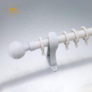 Luxury Antique <strong>Brass</strong> Color <strong>Curtain</strong> Rod Set Heavy Duty Double/Single Drapery Rod with Spherical Finials and <strong>Rings</strong> for Home Decor - Product Image 6