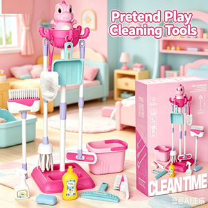 Ensemble de jouets de nettoyage <span class=keywords><strong>pour</strong></span> enfants 24 pièces, <span class=keywords><strong>kit</strong></span> de jeu d'imitation ménager avec peinture dinosaure, outils de nettoyage éducatifs <span class=keywords><strong>pour</strong></span> tout-petits, jouets de rôle - Product Image 1