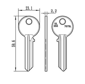 Sắt Key Trống Với Cửa Khóa Keyless ul055 707sl Nhập Nguồn Cung Cấp Cửa Key Trống Với Thoải Mái Sắt Xử Lý - Product Image 6