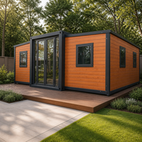 Maison conteneur modulaire préfabriquée extensible en panneaux sandwich, 3 chambres, mini-maison pour bureau de jardin