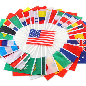 2026 Fan nacional para EE. UU. México Canadá y países del mundo Bandera ondeando a mano <span class=keywords><strong>de</strong></span> poliéster con gráficos <span class=keywords><strong>de</strong></span> impresión digital - Product Image 4