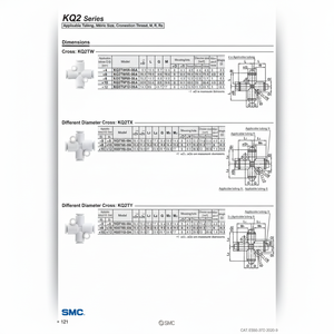 นิวเมติกส์แบบสัมผัสเดียว KQ2TW08-00A ชิ้นส่วนนิวเมติก SMC - Product Image 1
