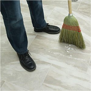 ไม้กวาดด้ามยาว MXDFBR พร้อมที่โกยผงด้ามอลูมิเนียมทนทาน สำหรับใช้ในบ้านและนอกบ้าน หัวไม้กวาดทำจากพลาสติก TPR PET PP - Product Image 1