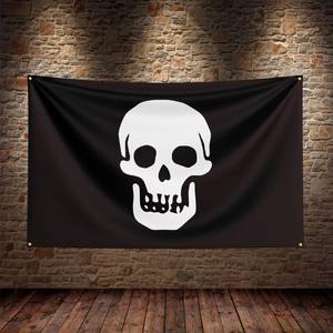 Bandera Pirata de Barbanegra Edward Teach de 3x5 Pies, Personalizada de Fábrica Swil, Impresión Digital en Poliéster para Decoración - Product Image 2