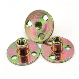 <span class=keywords><strong>น็อต</strong></span>ตีเหล็กกล้าคาร์บอนชุบสังกะสี M6 M8 M10 M12 แบบมีรูสำหรับยึด 3 รู ฐานกลม แบบขันเกลียว <span class=keywords><strong>น็อต</strong></span>ตีสำหรับโต๊ะ - Product Image 4