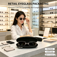 Étui de protection rigide en EVA écologique avec fermeture éclair pour lunettes, idéal pour les voyages et le bureau
