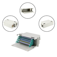 Penjualan Terlaris Panel Patch Fiber Optik 19 Inch 1U Rack Mount 12 24 48 72 96 144 Port untuk Jaringan Ftth