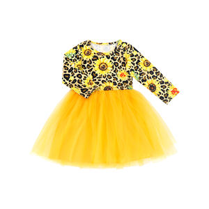 Abito Tutu a Maniche Lunghe per Bambina OEM ODM Stampe Personalizzate Vestito da Festa Serale Compleanno per Bambini Autunno Primavera - Product Image 4