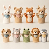 Boneka tangan interaktif lembut 25cm mainan hewan yang dapat disesuaikan untuk anak-anak dan dewasa untuk balita berusia 2 +