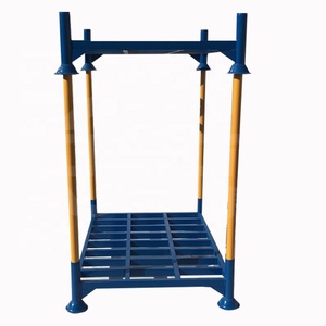 Gefabriceerde Stapelbare Beweegbare Pijpplaat 4 Post <span class=keywords><strong>Pallet</strong></span> Rack Metalen Stapelpallet - Product Image 4