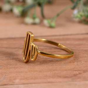 Handmade 14K Gold Plated <b>Silver</b> <b>Ring</b> Minimalist Geometric <b>Statement</b> Wedding <b>Ring</b>-Perfect Blend - Product Image 5