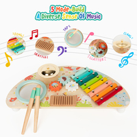 Wooden Pounding Game Multi Function Percussion Instrument Kids Early Education Multi-Functional Wooden Toddler Music Toys