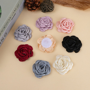 Fabric Flowers Camellia Rose Shape Cloth Handmade DIY Jewelry <b>Accessories</b> For <b>Wedding</b> Hair Headdress Decorations - Product Image 3