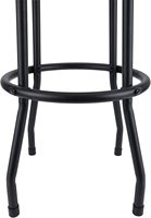 Tabouret de bar pivotant à 360 degrés, de qualité commerciale moderne, avec double anneau, base noire thermolaquée, en métal, pour bar à domicile