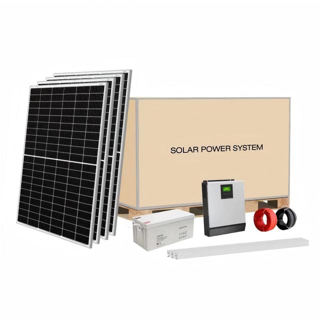 Complete 5kw 6.2kva Hybrid Solar Power System 10kw Kit MPPT Lithium Ion for Home Use Off-Grid 8000w 10000w Energy System