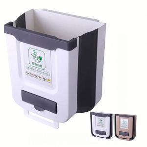Hanging Recycle Rubbish Foldable Waste <b>Bin</b> Collapsible Small Garbage Dustbin <b>Kitchen</b> <b>Plastic</b> Trash Can Custom Logo - Product Image 1