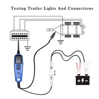 PT150 Professional Automotive Circuit Tester 12V/24V Digital Diagnostic Tool w/Color Display Continuity Signal Circuit Testing