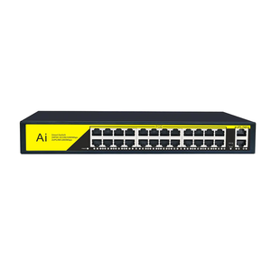 KuWFi Gigabit POE Switch 24 puertos 100M Full Duplex 48G Full POE Switches 1000M Transmisión 24G20GB Conmutadores de red POE - Product Image 1