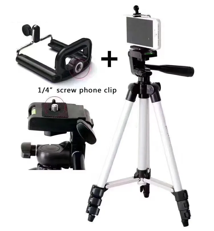 3110 35cm portable Aluminum Alloy Flexible Camera Tripod Stand With mobile Phone Clamp Carry Bag tripode