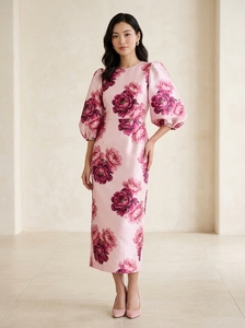 Vestido Largo Floral de Diseño de Moda Verano 2026 con Estampado Floral de Alta Costura - Product Image 4