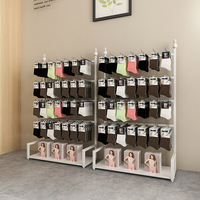 Présentoir réglable mur à sol en métal en fer pour chaussettes gants bijoux sous-vêtements-supports de stockage et supports