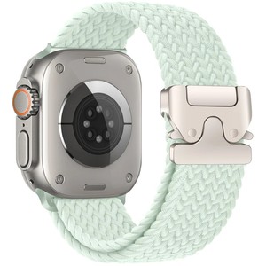 Correa Tejida de Tela Elástica de Nailon Transpirable <span class=keywords><strong>para</strong></span> <span class=keywords><strong>Apple</strong></span> <span class=keywords><strong>Watch</strong></span> 11 10 42mm 46mm con Hebilla de Paracaídas - Product Image 1