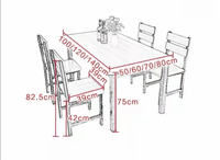 Ensemble table à manger 4 places design moderne Chaises Mobilier de salle à manger Tables à manger