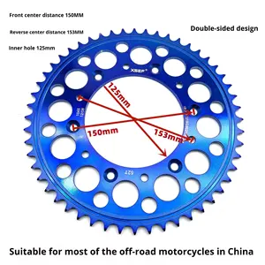 Aplicable para Huayang Zhenglin Bosuier M5 Beihai Jidaozhe <span class=keywords><strong>Cuma</strong></span>, Cadena de Motocicleta Todoterreno, Colorida, 52 Dientes, Hecho en China - Product Image 2