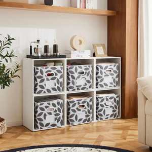 Set of 6 Foldable Fabric <b>Storage</b> Bins Cube Odorless Organizer <b>Boxes</b> with Handles for Closet <b>Shelves</b> - Product Image 4