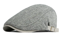 Boina Unisex de Terciopelo de Oveja Transpirable para Otoño e Invierno, Estilo Británico Retro Artístico, Gorra de Pico de Pato con Forro Polar, para Deportes y Fiestas