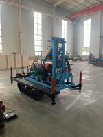 Foreuse de puits d'eau portable de 150m, machine de forage hydraulique diesel sur chenilles de 25HP