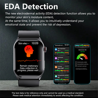 Reloj Inteligente F520 Pro con Pantalla de 2.1 Pulgadas, Correa Desmontable con Airbag, Llamada SOS, ECG, Monitoreo de Salud HRV, Reloj Inteligente para Atención Remota