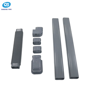 Kit de Cubierta Decorativa de PVC Gris para Tuberías de Aire <span class=keywords><strong>Acondicionado</strong></span> Mini Split, Cubierta Delgada para Ductos de 3-6 Pulgadas, Cubierta para Tuberías HVAC - Product Image 1