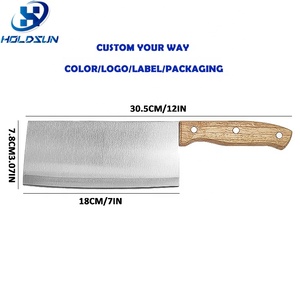 Dao chặt thịt Trung Quốc chuyên nghiệp, siêu bén, 7 inch, thép không gỉ, tay cầm gỗ công thái học, khuyến mãi nóng - Product Image 2