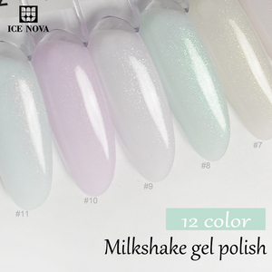 ICE <span class=keywords><strong>NOVA</strong></span> Gel Polish Milkshake Prix de Gros Usine Gel Base Caoutchouc Blanc 12 Couleurs Gel Couleur Lactée Fruitée Milkshake - Product Image 4