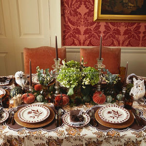 Style chinois Restaurant hôtel fait à la main rotin fleur vaisselle chargeur vaisselle dîner assiette ensemble - Product Image 5