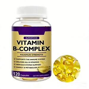 Complesso Vitaminico B OEM in Capsule Softgel, B1 B6 <span class=keywords><strong>B12</strong></span>, Integratore Energetico per il Corpo - Product Image 1