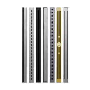 Canale di scarico doccia invisibile a pavimento lineare con griglia esterna Slim Kit di scarico a pavimento con scarico canale a sifone - Product Image 1