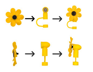 <strong>Funny</strong> Windmill <strong>Straw</strong> Cap Cover for 10MM Tumbler Custom Rubber <strong>Straw</strong> Accessories Wholesale Promotional 3D <strong>Straw</strong> Topper Gift Bulk - Product Image 5