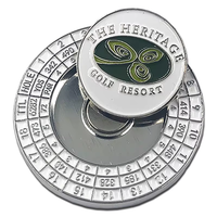 Promotionnel Personnalisé Magnétique Émail Métal En Alliage De Zinc Accessoires De Golf Divot Outil Balle Marqueur Chapeau Clip Petites Boîtes Tout Parfaitement