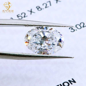 ラボ成長ダイヤモンドIGI証明書D VVS 3EX優れたカット1.5CT楕円形CVDダイヤモンド婚約結婚指輪用 - Product Image 1