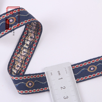 Ruban Jacquard Ondulé en Fil Doré de 2 cm en Forme de Huit, pour Textiles de Maison, Décoration de Rideaux, Accessoires Vestimentaires, Bordure en Dentelle Faite Main DIY