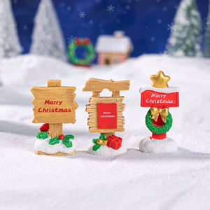 Micro paisaje casas de muñecas casa de muñecas Elf Village dirección Post porche resina decoración de Navidad signos manualidades estatuilla adornos - Product Image 4