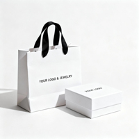 Sac à bijoux en velours écologique avec logo imprimé sur mesure en gros, sac en papier pour bijoux