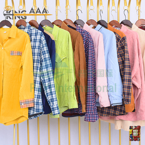 Autumn Korean Plaid <strong>Flannel</strong> Men's <strong>Shirts</strong> Cotton Branded Second Hand Clothing Used Clothes From <strong>Uk</strong> - Product Image 3