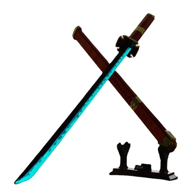 Yapı blok kılıç kılıç şeytan Slayer blokları monte tuğla Katana tuğla samuray silah modeli oyuncaklar çocuklar için plastik ABS