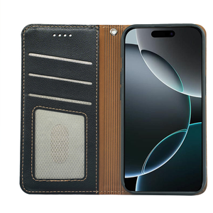 Étui de téléphone élégant en cuir PU pour <span class=keywords><strong>iPhone</strong></span> 17 Air 15 <span class=keywords><strong>Pro</strong></span> <span class=keywords><strong>Max</strong></span> 16 Plus 14 <span class=keywords><strong>13</strong></span> S26 Ultra avec 3 emplacements pour cartes et fonction portefeuille - Product Image 5