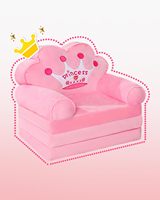 Silla Plegable Premium China Compress, Silla Rosa de Princesa, Espuma Montessori, Sofá Infantil 2 en 1, Cama para Niños